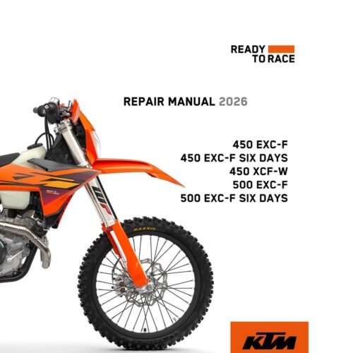 2026 KTM 450 XCF-W Service Repair Manual PDF with wiring diagram and factory maintenance procedures