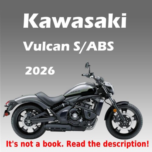 2026 Kawasaki Vulcan S Workshop Manual PDF for EN650 models including Vulcan S ABS and Cafe ABS with repair procedures and wiring diagrams