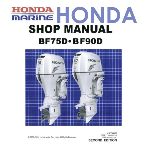 Honda BF75D BF90D Outboard Motor Service Repair Manual PDF download for engine maintenance and repair