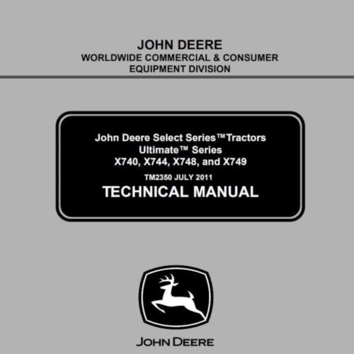 John Deere X740 X744 X748 X749 technical manual PDF TM2350 with wiring diagram