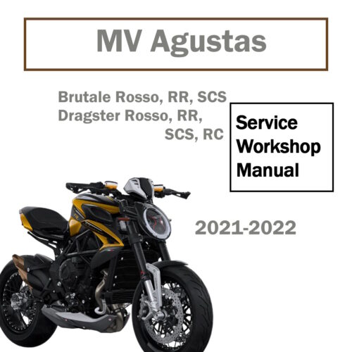 MV Agusta Brutale 800 RR and Dragster Service Manual PDF 2021-2022 with wiring diagrams and factory maintenance procedures