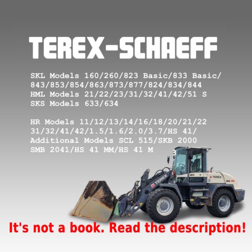 Terex Schaeff SK 633 SKS 634 Workshop Manual PDF