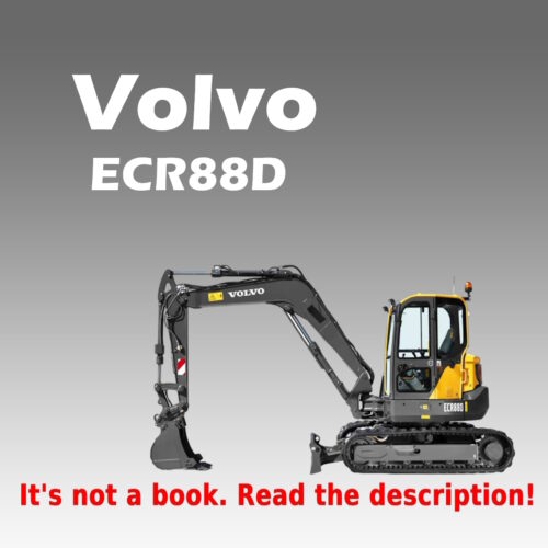 Volvo ECR88D excavator service repair manual PDF with parts catalog and wiring diagram