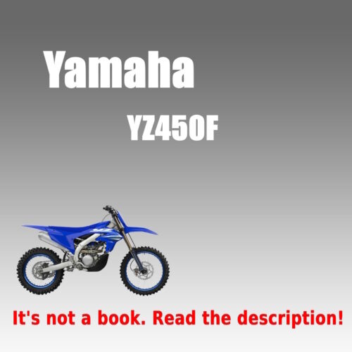 Yamaha YZ450F Workshop Manual (2010-2026) Service & Repair PDF
