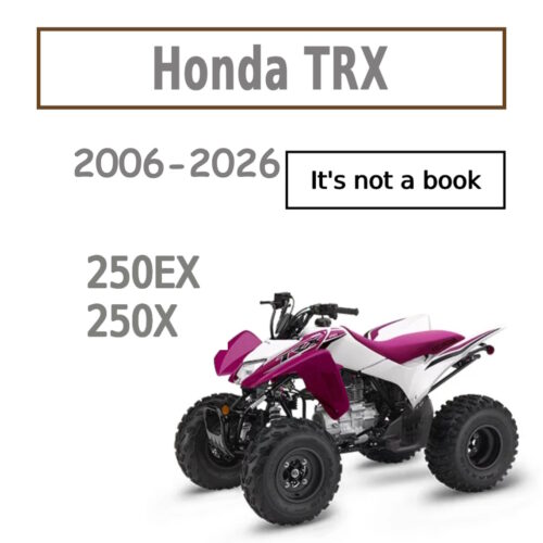Honda TRX250X TRX250EX Service Repair Manual PDF 2006–2026 with wiring diagrams and ATV maintenance procedures