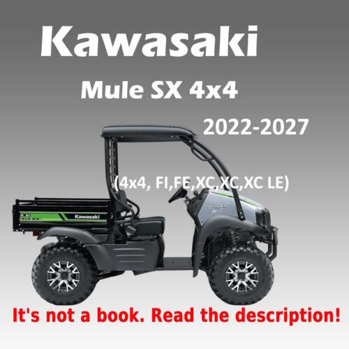 2022–2027 Kawasaki MULE SX 4x4 Service Manual PDF
